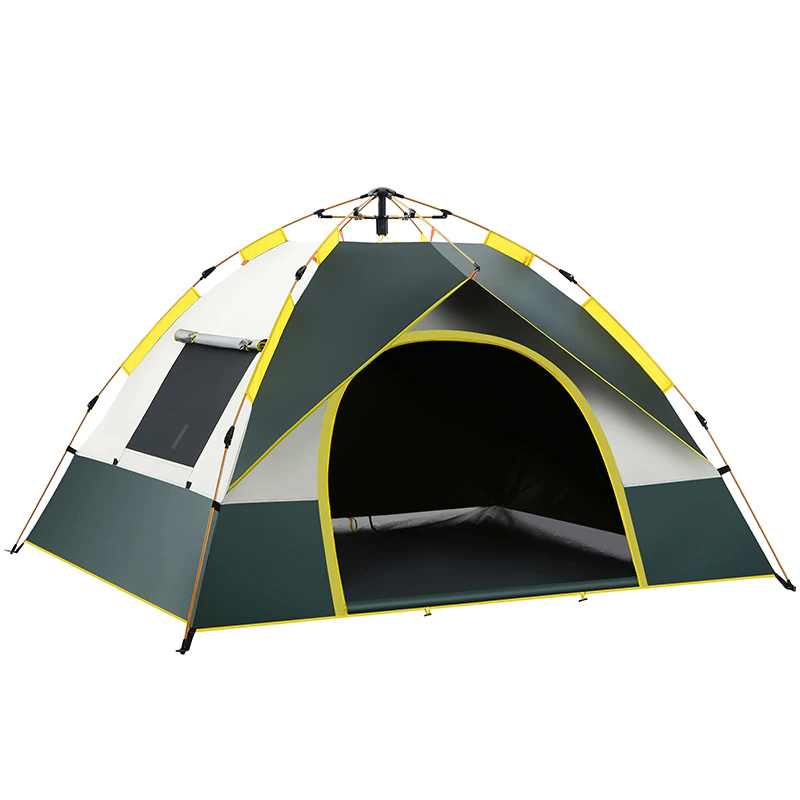Cheap Goat Tents Outdoor camping tent 2 3 4 people fully automatic tent quick opening sunscreen beach tent light double door double window   